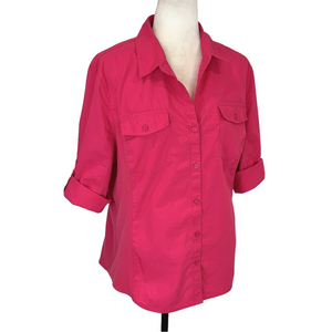 Alfred Sung cherry button-down shirt